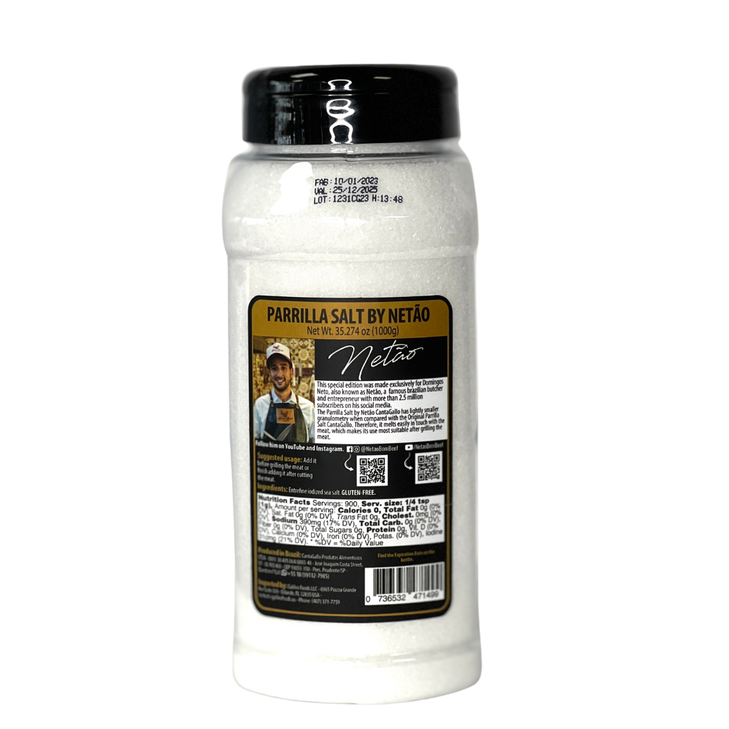 Parrilla Salt By Netão Cantagallo | Sea Salt Parrilla (35.274oz - 1Kg)