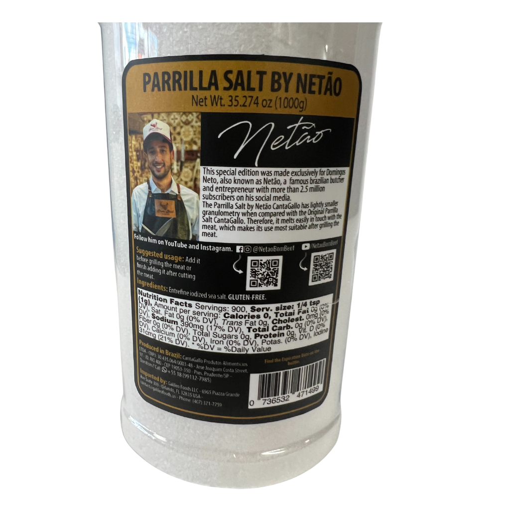 Parrilla Salt By Netão Cantagallo | Sea Salt Parrilla (35.274oz - 1Kg)