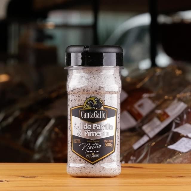 Parrilla Salt & Black Pepper By Netão | Sal de Parrilla & Pimenta | Cantagallo (17.63oz - 500g)